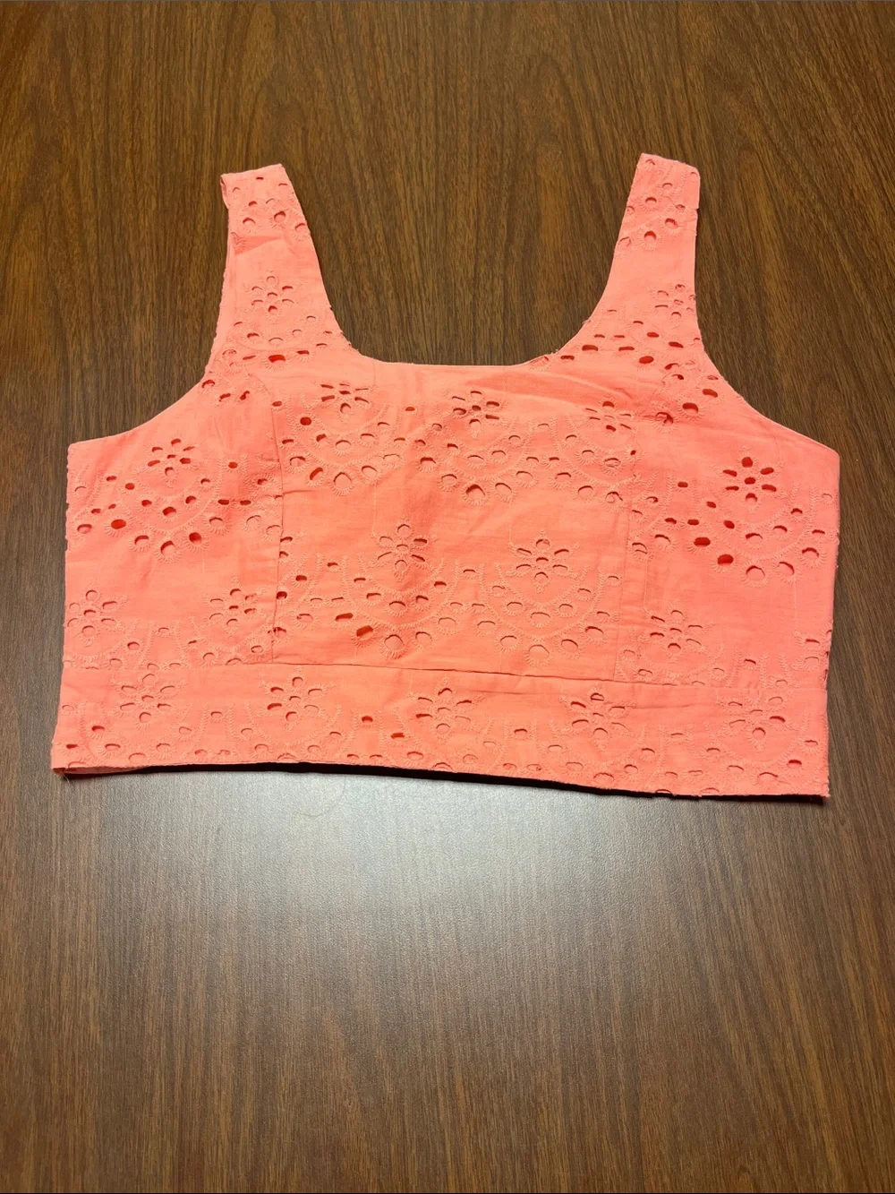 Joie 2-piece orange eyelet skirt and top set, size medium, new without tags